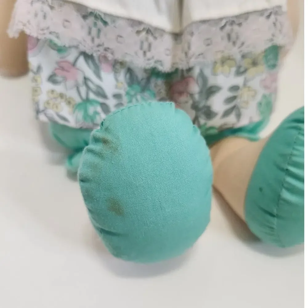 Vintage 1980s Commonwealth soft plush doll with dress 16